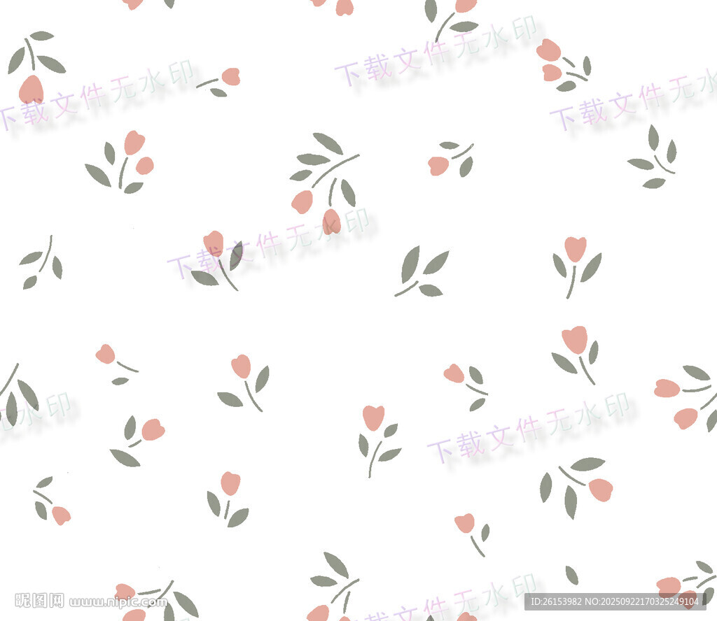 清新花卉图案背景