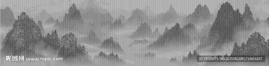 意境山水线条画