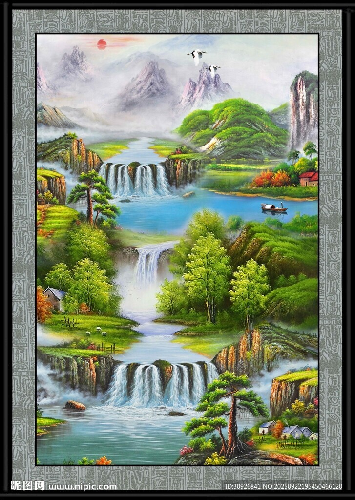 山水风景油画
