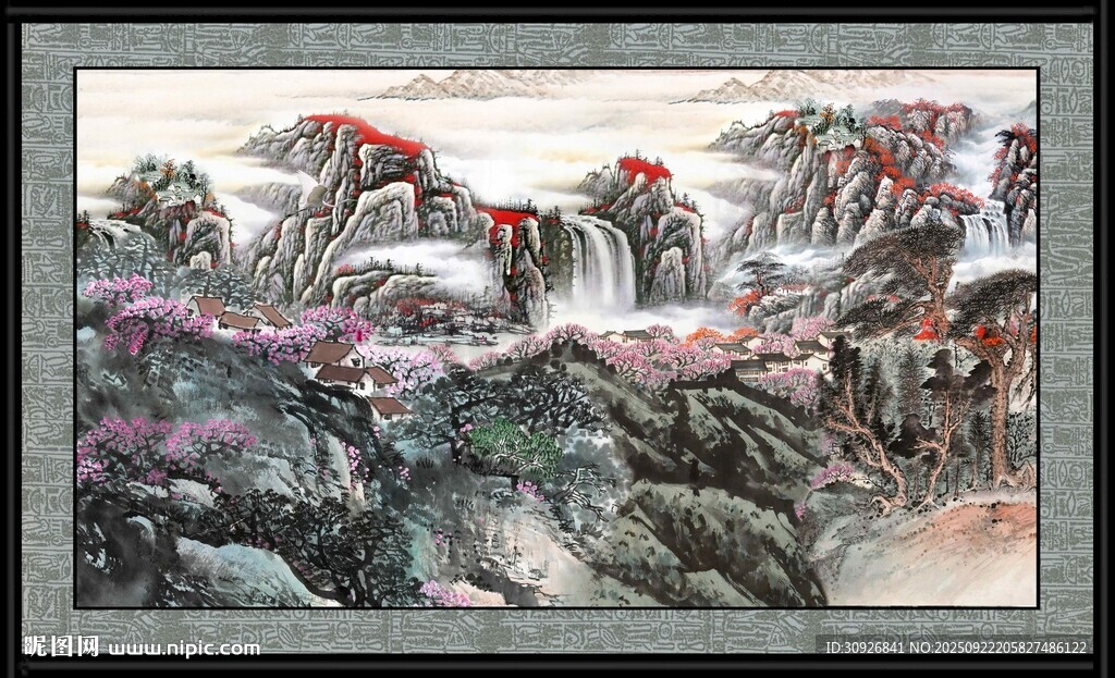 山水国画风景图
