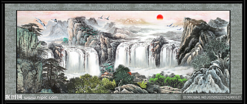客厅山水画 