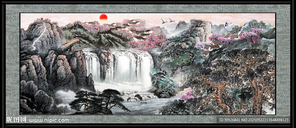 客厅山水画 
