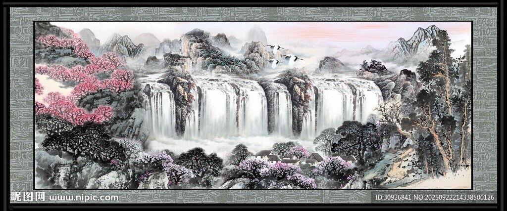 水墨山水风景图