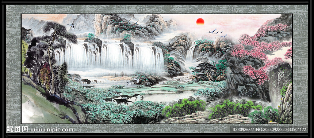 客厅山水画 