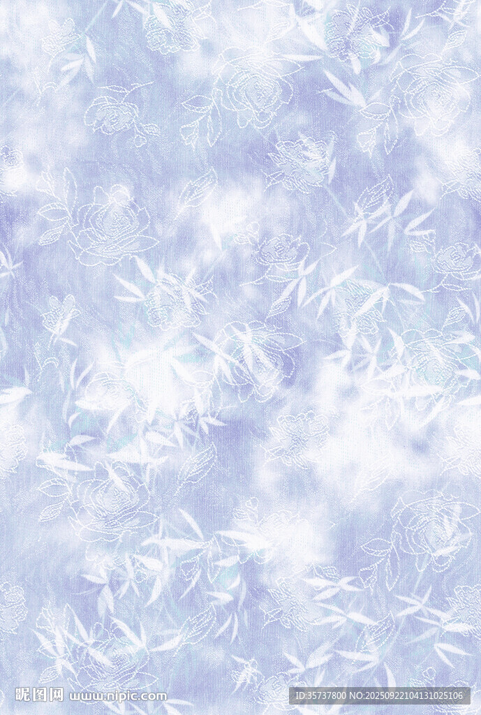 梦幻淡蓝雪花纹理背景