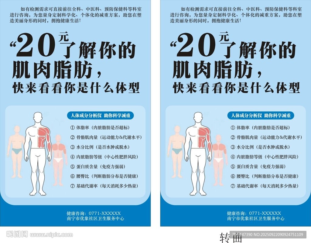 肌肉脂肪知识科普海报