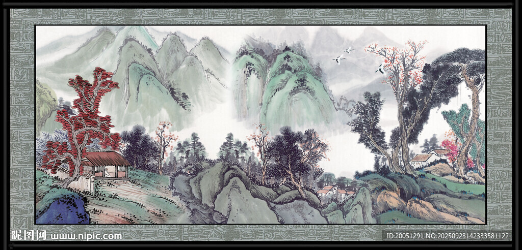 客厅山水画 