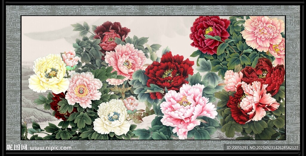 繁花似锦国画
