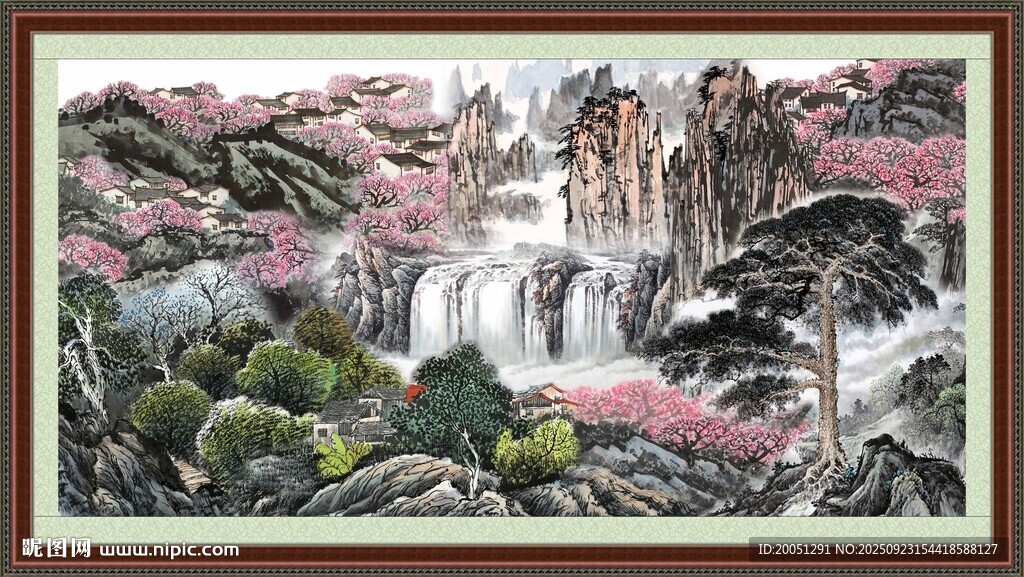 山水国画风景图