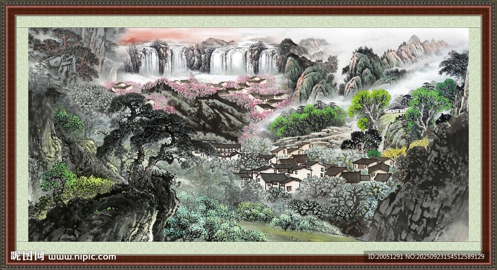 山水国画风景图