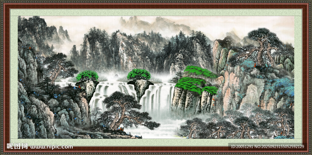 客厅山水画 