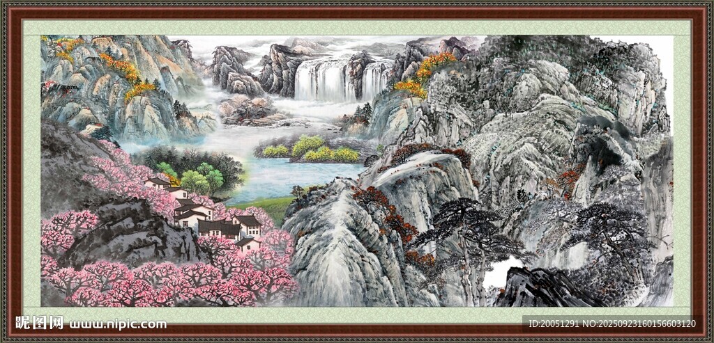 山水风景国画作品