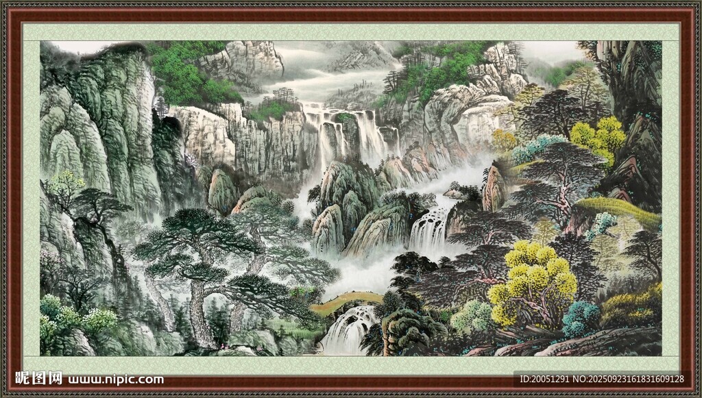 山水国画风景图