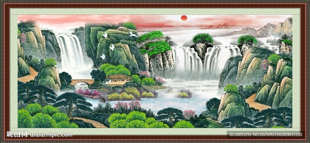 山水国画风景图