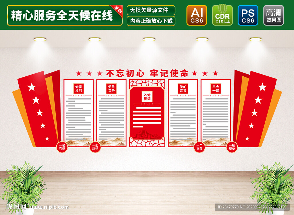 党员权利义务文化墙