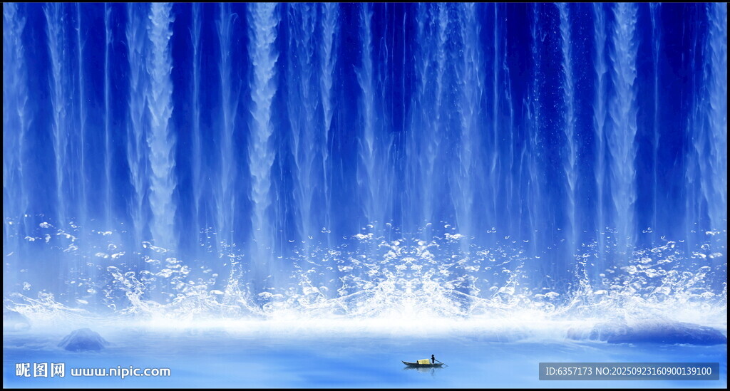 瀑布流水