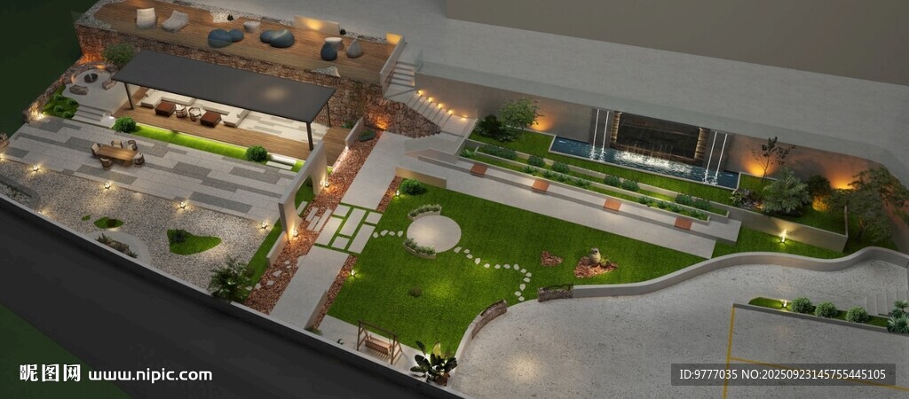 现代建筑景观模型展示