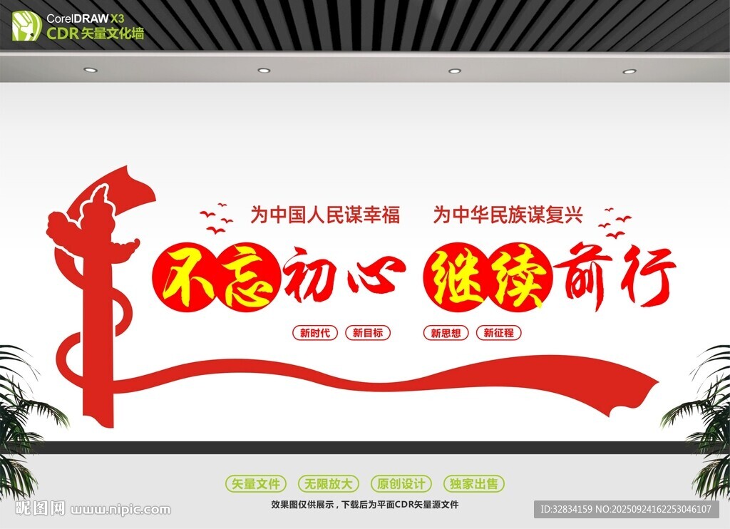 不忘初心使命宣传墙