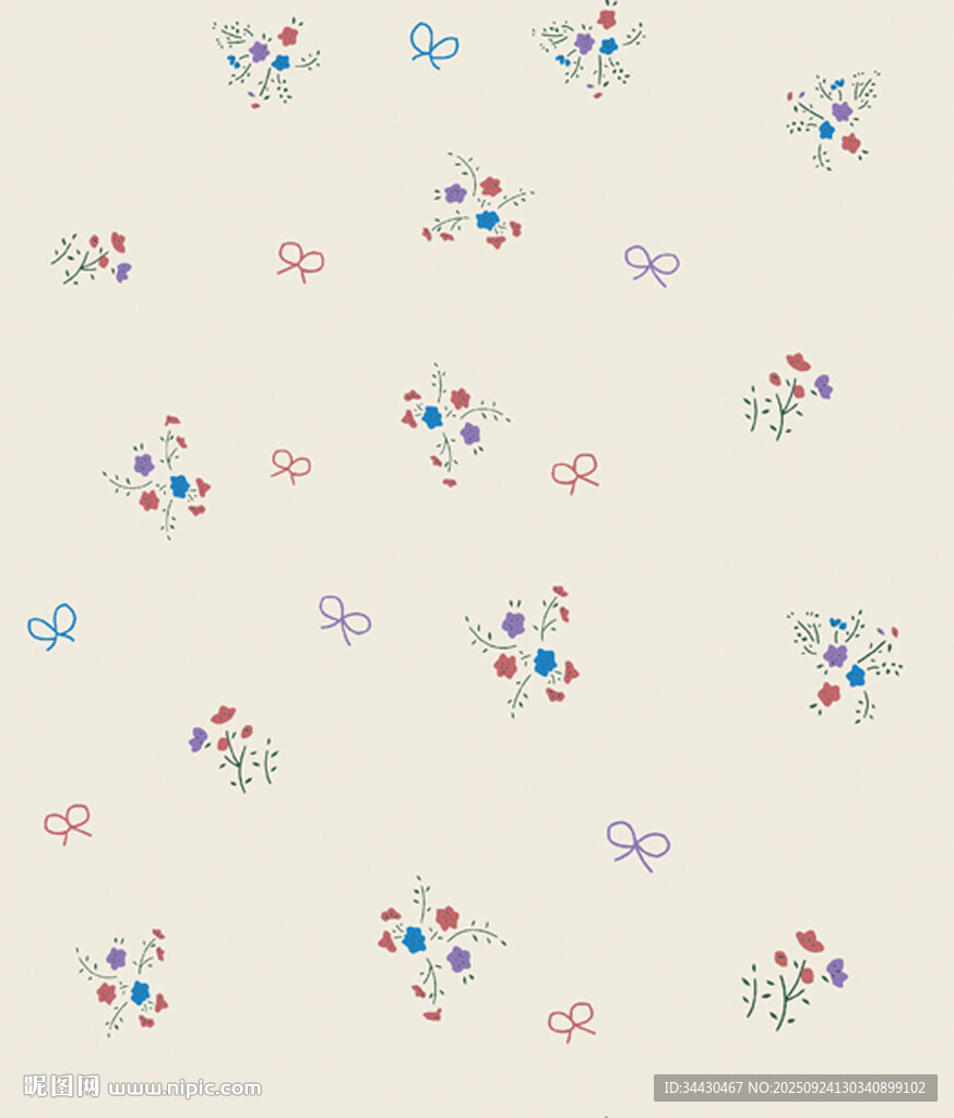 多彩小花图案背景