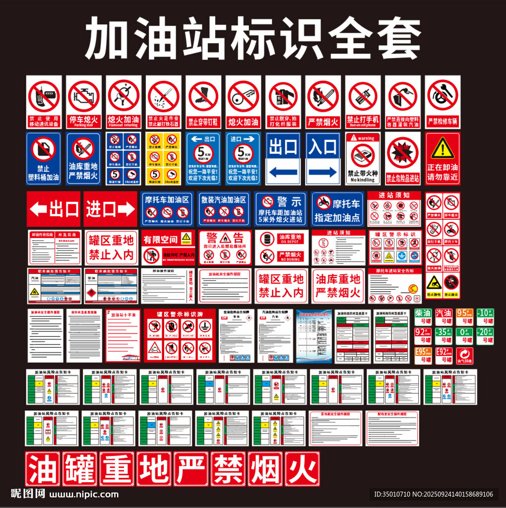 加油站标识全套展示