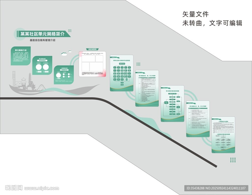 社区小微网格楼道文化墙