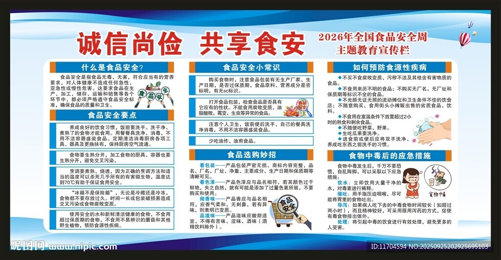 食品安全宣传栏