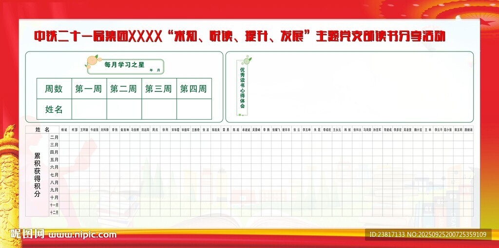 读书分享展板