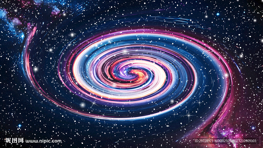 彩色旋涡星空