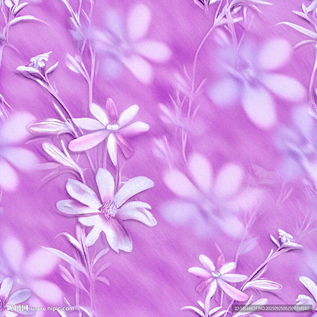 淡紫色花卉图案背景