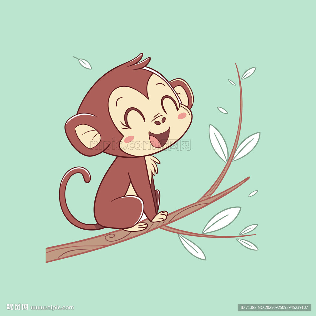 矢量可爱小猴子