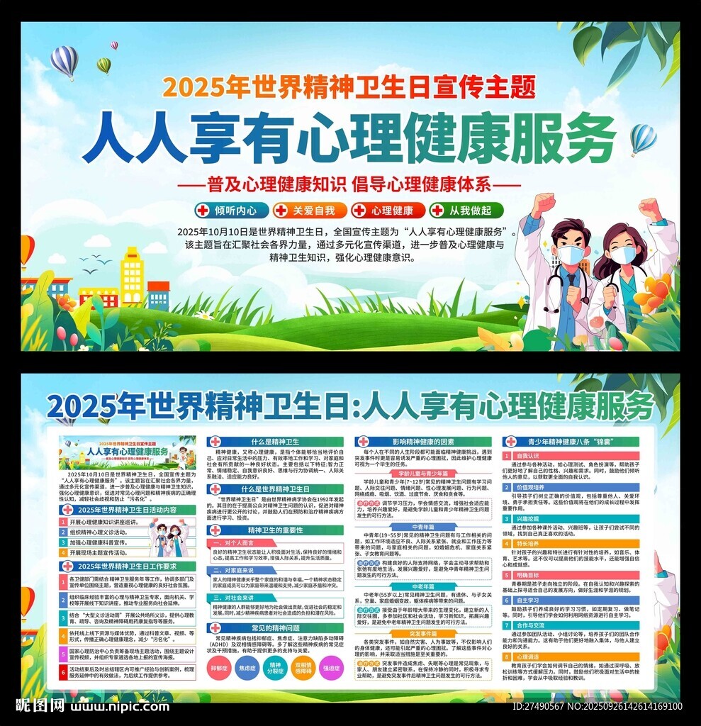 2025年世界精神卫生日展板