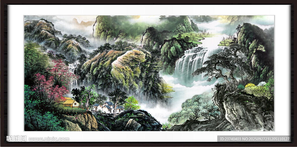 客厅山水画 