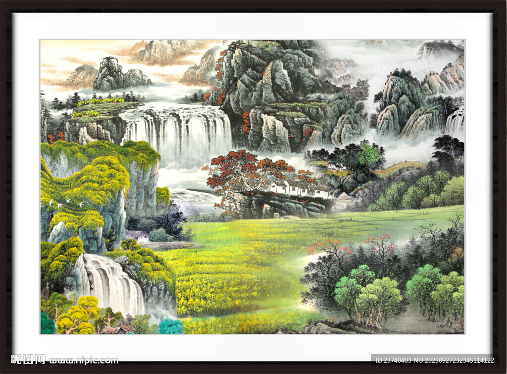 客厅山水画 