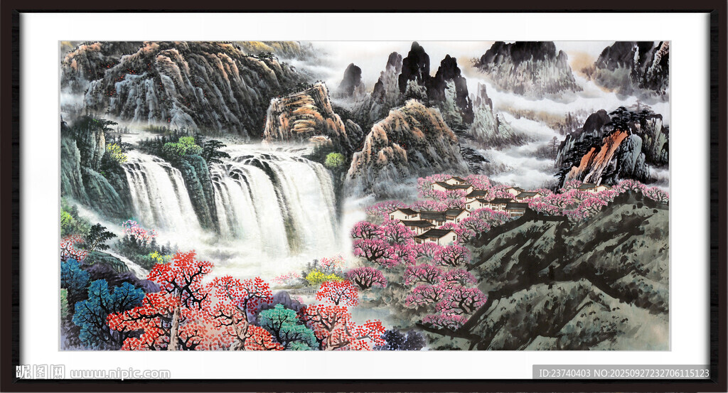 客厅山水画 