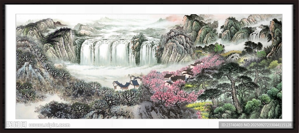 大厅山水画 