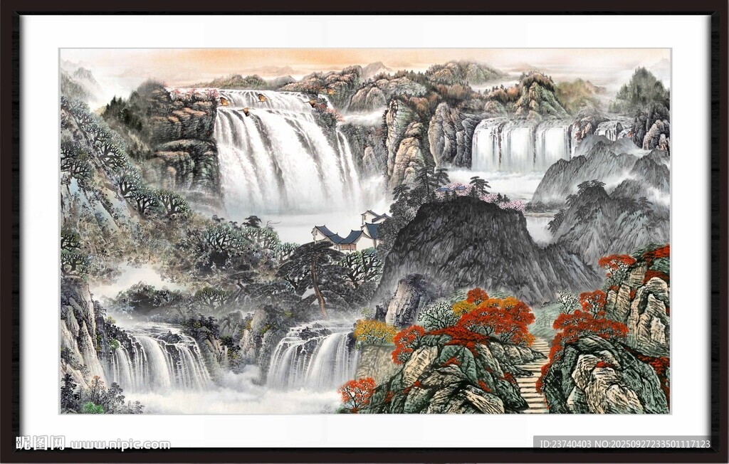 大厅山水画 