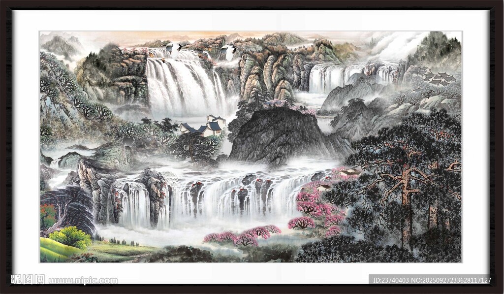 大厅山水画 