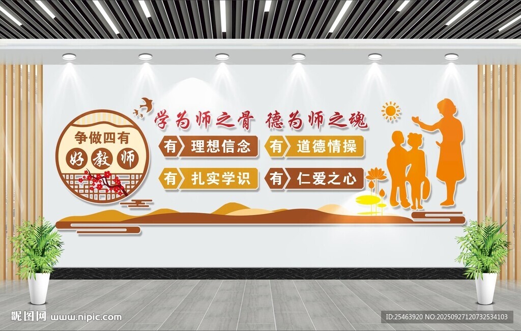 四有好老师文化墙