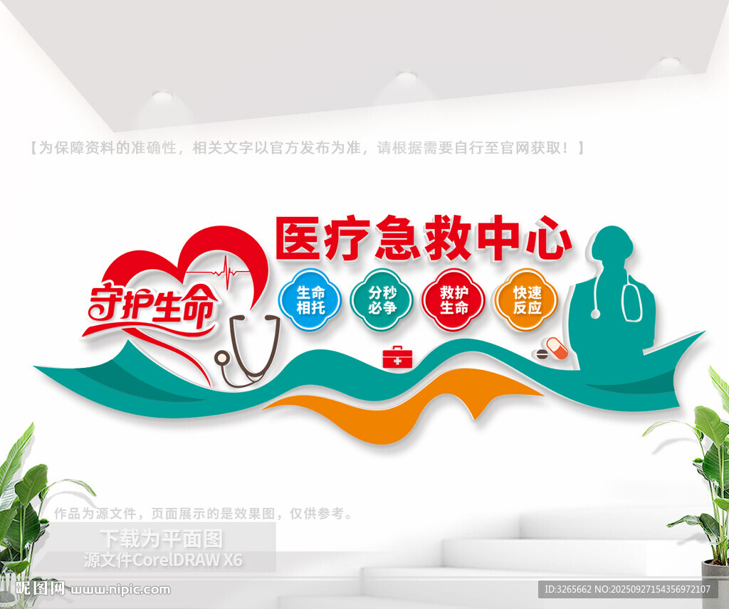 医院急救中心文化墙