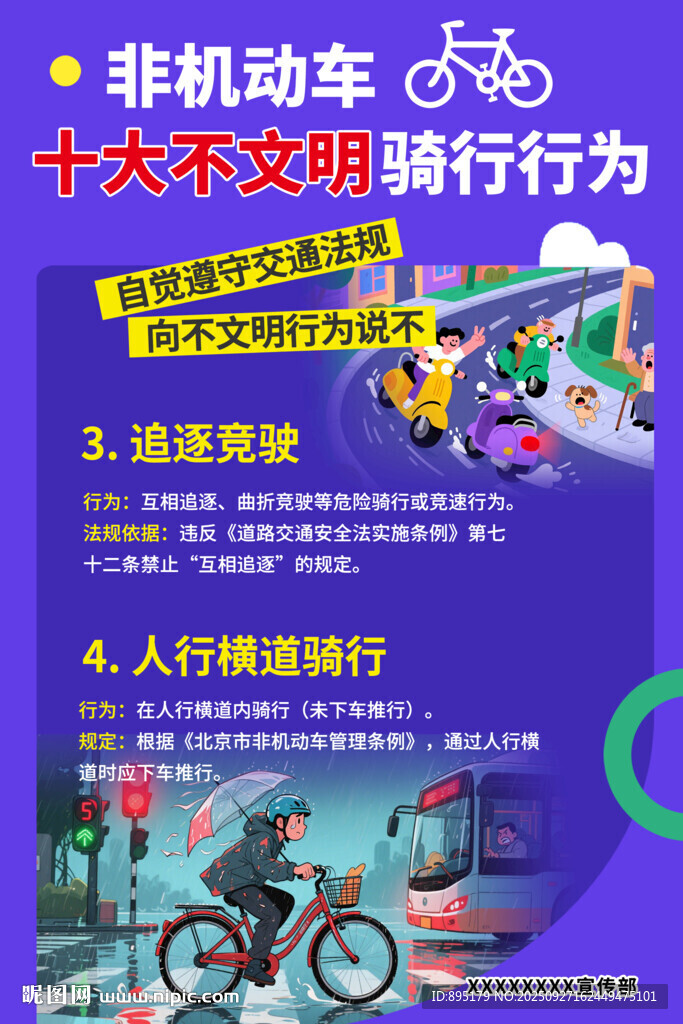 非机动车十大不文明骑行行为