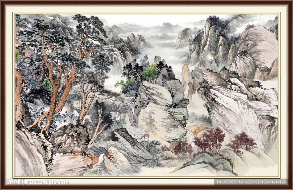 山水花鸟国画艺术作品