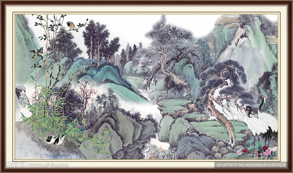 山水中堂画 