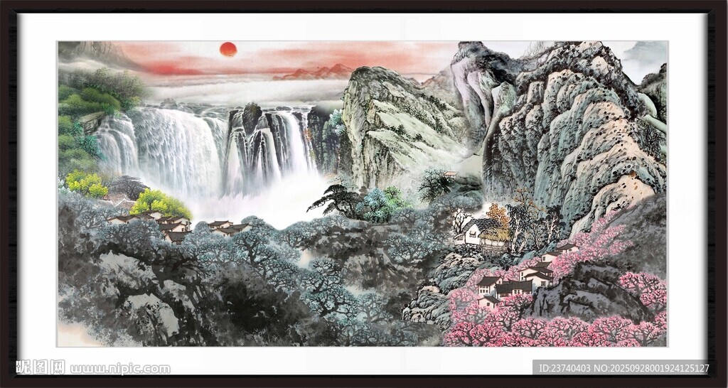 山水国画风景图
