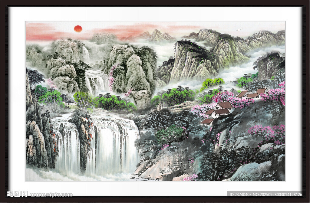 客厅山水画 