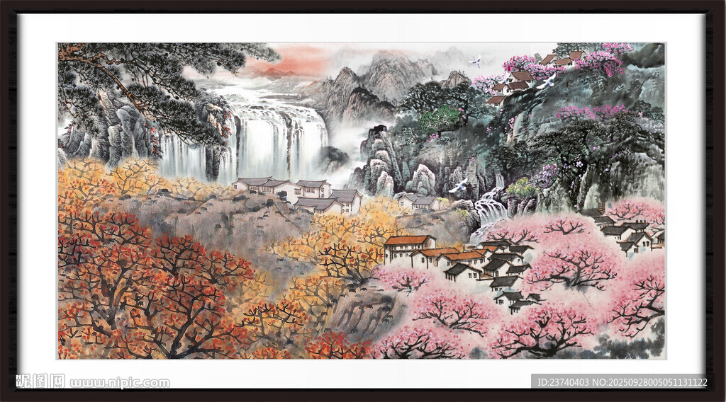 客厅山水画 