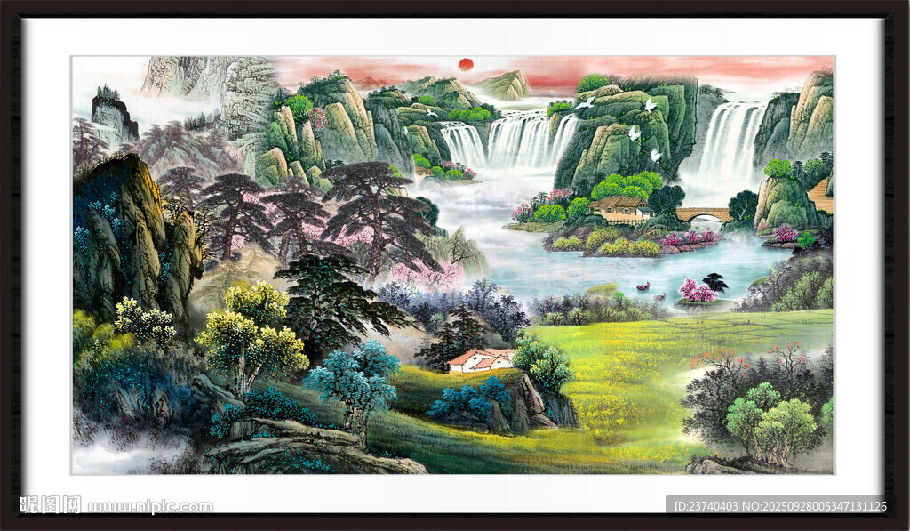 客厅山水画 