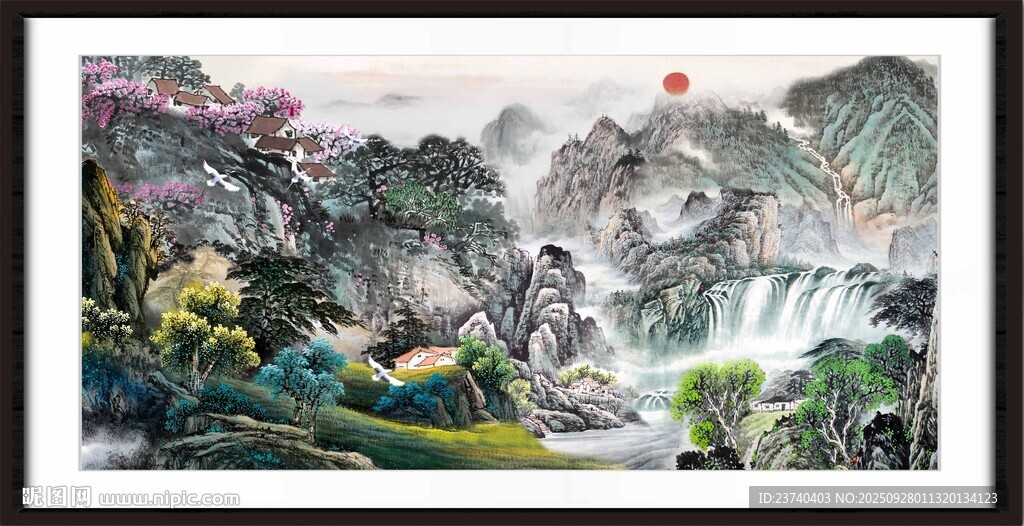 山水国画风景图