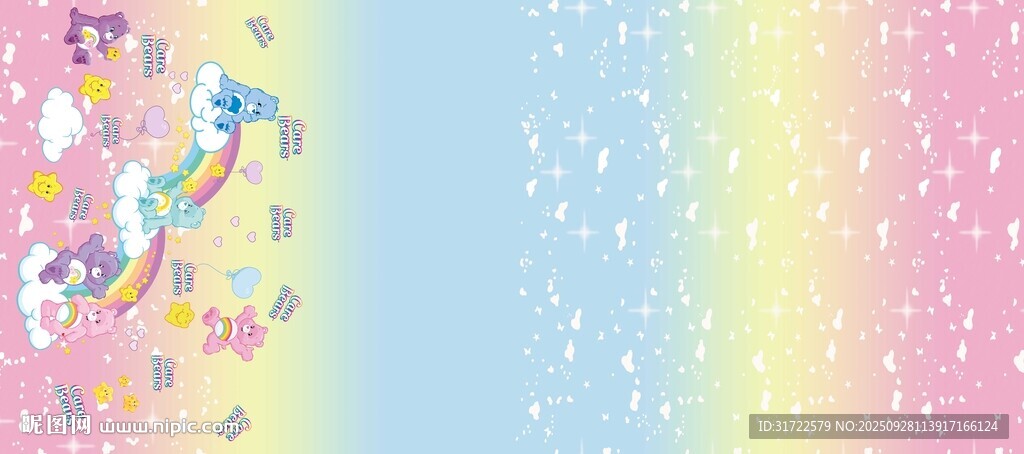 梦幻彩虹独角兽背景图