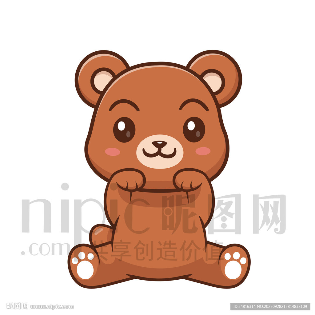 可爱小熊抱物坐立