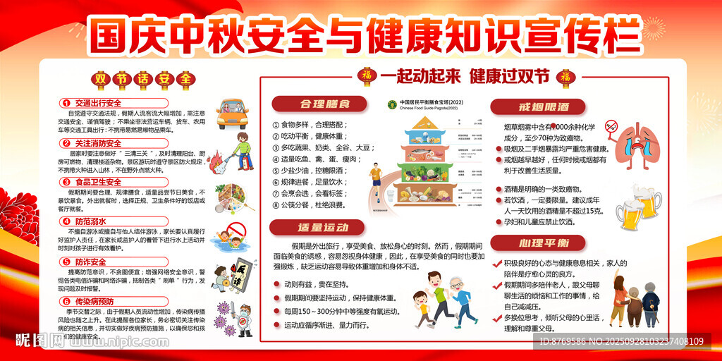 国庆节安全知识宣传栏